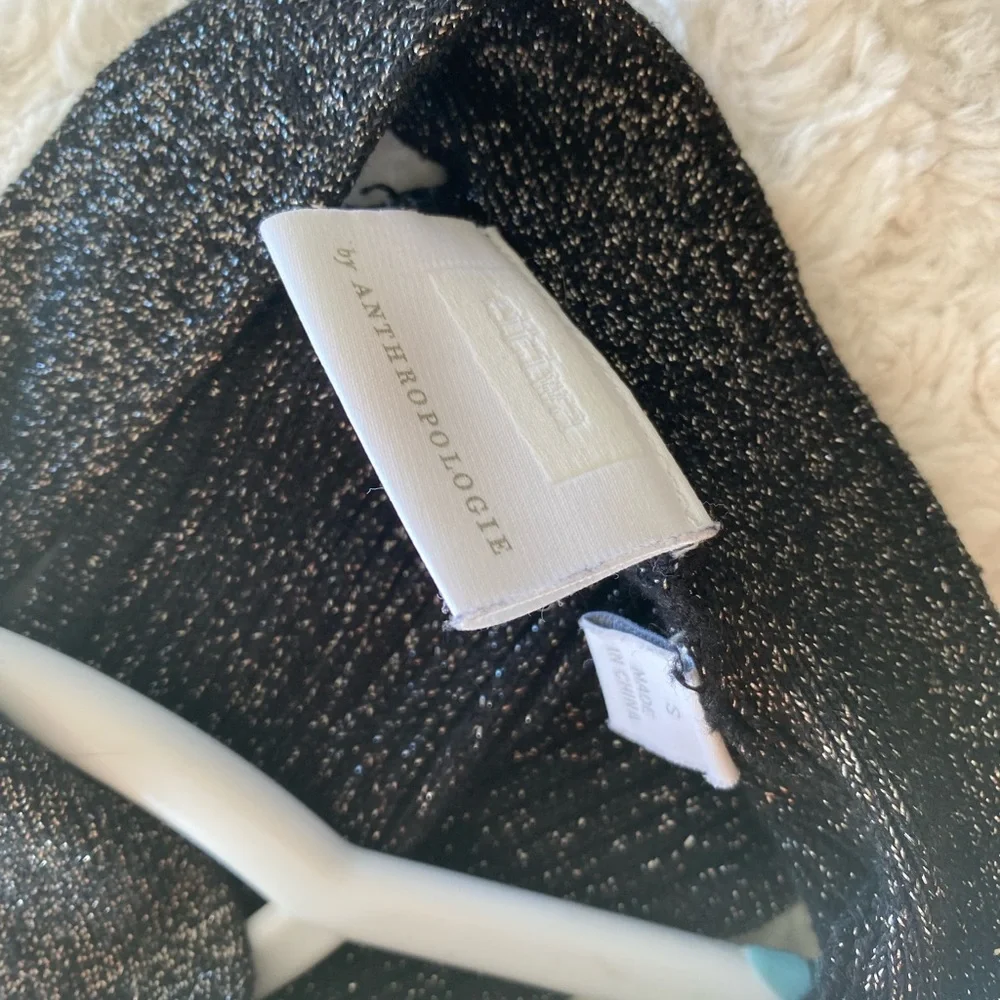 Anthropologie Cupcakes & Cashmere Knit Glitter Sparkle Sweater Top - Picture 4 of 5